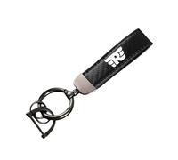 Motorcycle Leather Carbon Fiber Key Rings for Royal Enfield Bullet/Meteor/Classic 350 500 Interceptor 650 Continental GT 535 Himalayan 411 400 Key Fob Holder Anti-Lost Ring Keyring Lanyard