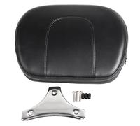 Motorcycle Leather Detachable Sissy Bar Backrest Pad Whit Chrome Bracket For 1997-2023 Harley Touring Model