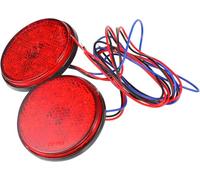 Motorcycle LED Brake Tail Light Reflector 2pcs Red Rear Reflector Lamp for Motorbike Rear Safety Warning, Hydraulic Brake Sealing Diaphragm, Premium Rubber Sealing Gasket for Disc Brake Oil Cylinde...