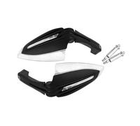 Motorcycle LED Hand Guards Adjustable Angle, Black Acrylic | Yellow White Light, 40cm Wire Length, ABS Build, Acrylic Cover, Night Riding and Modification Use