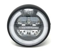 Motorcycle LED Headlight 6.5 Inch 165mm with High | Low Beam and Halo Daytime Running Light DRL | Homologated, Universal Fit for Café Racer | Roadster and Streetfighter Models