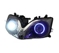 Motorcycle LED Headlight For CBR600 F4i 2001-2007 Motorcycle Head Light Lamp Custom Angel Devil Eyes LED Headlight Assembly HID Headlights(Blue)