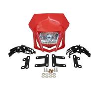 Motorcycle LED Headlights For XR CRF 150 230 250 450 Universal Motocross Accessories Motorcycle Headlight Plate Motorbike Headlight(Red)