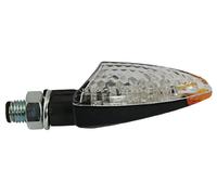 Motorcycle LED Indicators Talon Short Stem With Black Body And Clear Lens