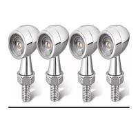 Motorcycle LED Turn Signal Light Chrome Moto Stop Light 8mm 12V LED Turn Signal Universal LED Motorcycle Indicator Lamps Turn Signals
