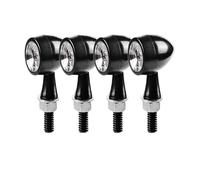 Motorcycle LED Turn Signal Light Chrome Moto Stop Light 8mm 12V LED Turn Signal Universal LED Motorcycle Indicator Lamps Turn Signals