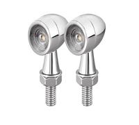 Motorcycle LED Turn Signal Light Chrome Moto Stop Light 8mm 12V LED Turn Signal Universal LED Motorcycle Indicator Lamps Turn Signals