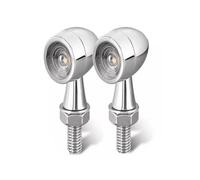 Motorcycle LED Turn Signal Light Chrome Moto Stop Light 8mm 12V LED Turn Signal Universal LED Motorcycle Indicator Lamps Turn Signals