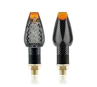 Motorcycle LED Turn Signal Lightings With E50 Mark 14 LED Blinkers Amber Light Plated Silver Shell Motorcycle Indicator Light