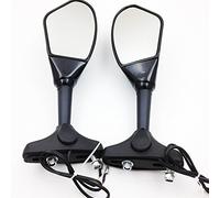 MOTORCYCLE LED TURN SIGNAL SIDE MIRRORS for 2001-2005 for Suzuki GSXR 600 750 1000 Gloss Black