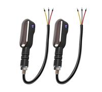 Motorcycle LED Turn Signals - 2 Pieces 27 Flashing Modes, Indicator Kit and Rear Light, Modern Racing Style, Multi-Mode Flash Design + Easy Connection 12V, ABS LED Material
