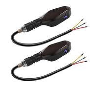 Motorcycle LED Turn Signals - 2 Pieces 27 Flashing Modes, Indicator Kit and Rear Light, Modern Racing Style, Multi-Mode Flash Design + Easy Connection 12V, ABS LED Material