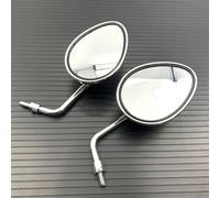 Motorcycle Left/Right Rearview Mirrors For Vintage 2020 2021 2022,Adjustable Motorcycle Rear View Rearview Mirrors Side Accessories,B-Chrome