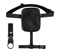 Motorcycle Leg Bag: 18 × 12.5 × 4.5 cm Motorcycle Thigh Bag Women's Waterproof with Bottle Holder and Adjustable Leg Strap, Thigh Bag Motorcycle for Outdoor Travel (Black)