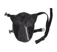 Motorcycle Leg Bag Waist Pack with Adjustable Fit for Keys and Flashlights | Black Oxford Cloth, Secure Front Carry, Keychain Design, Suitable for Gym Workouts, Walking, Sports Lovers and Motorcyclists