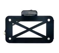 Motorcycle Licence Plate Bracket 1 Set Motorcycle Side Mount LED License Plate Light Universal Motorbike Registration Number Holder Bracket With Rear Lamp