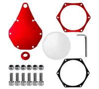 Motorcycle Licence Plate Bracket, CNC Machined Hexagonal Aluminium Alloy Tax Disc Mount for Most Motorbikes Fit(SP-001 - Red)