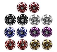 Motorcycle Licence Plate Screws 6mm Hole Bolt Covers - Oxidation Resistant Aluminium Security Fasteners for Registration Plate Mounting Blue(set)