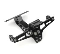 Motorcycle License Number Plate For T-MAX 530 TMAX 500 For MT-03 For MT-07 For MT-09 Tracer R1 R6 R3 Motorcycle Rear License Plate Holder Turn Signal Lights(BlackA)