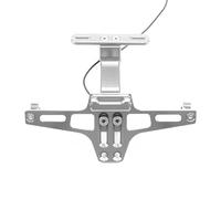 Motorcycle License Plate Bracket Motorcycle Rear License Plate Frame Holder Bracket For Suzuki For GS 500 For SV 650 For GSXR 1000 Registration Number Bracket LFYEQZ(Silver)