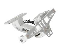 Motorcycle License Plate Frame For Kawasaki For ER6N For ER6F For ER-6N For ER-6F Motorcycle Rear License Plate Bracket Licence Plate Holder Frame Number SGABFDLZ(Silver)