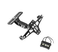 Motorcycle License Plate Frame For Suzuki For GS 500 For SV 650 For GSXR 1000 Motorcycle Rear License Plate Mount Holder Turn Signal Lights Bracket SGABFDLZ(Holder and Light)