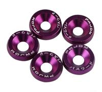 Motorcycle License Plate Frame M6 Gasket Screws For Fender Mounting Iron Aluminum Construction With Sealing Washers 10 Piece Set Multiple Colors Available(Purple)