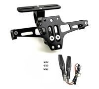 Motorcycle License Plate Frame Motorcycle License Plate Holder With Turn Signal Lights Number Plate Holder For Y&AMAHA For MT07 For MT09 For MT10 SGABFDLZ(A With Turn Light)