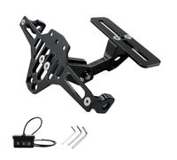 Motorcycle License Plate Holder Tail Tidy Bracket with Mounting Hole | Number Plate Motorbike Number Plate Holder, Adjustable Mount for Most Street Bikes, Off-Road & Dual Sport Motorcycles