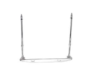 Motorcycle License Plate Mount Double Flag Holder Flag Pole