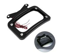 Motorcycle License Plate Mount Frame With Curved Laydown Design Compatible With Touring Road Road King Street Models 2017 To 2024(Black)