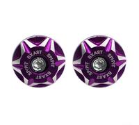 Motorcycle License Plate Screw Cover Shell 2PCS for 6MM Screw Holes, Aluminum Alloy with Construction and High Machining Precision (purple)