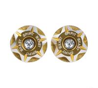 Motorcycle License Plate Screw Cover Shell 2PCS for 6MM Screw Holes, Aluminum Alloy with Construction and High Machining Precision (gold)