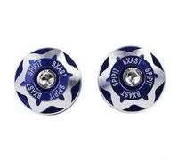 Motorcycle License Plate Screw Cover Shell 2PCS for 6MM Screw Holes, Aluminum Alloy with Construction and High Machining Precision (Blue)