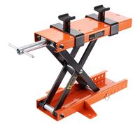 VEVOR Motorcycle Lift, 500 kg Motorcycle Center Scissor Lift Jack with Saddle & Safety Pin, Steel Motorcycle Jack Hoist Stand for Street Bikes, Cruiser Bikes, Touring Motorcycles