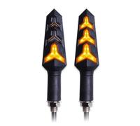 Motorcycle light Motorcycle Turn Signals Built Relay Motorcycle Flasher Turn Signal Indicator Stop Signals Flowing Motorbike Light Bendable(2pcs Yellow)