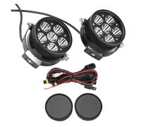 Motorcycle Lights For BMW For R1200GS LC ADV R1250GS For Adventure F900R R9T LED Auxiliary Headlight Yellow Fog Lights 6led Spotlight Universal Headlight(Black)