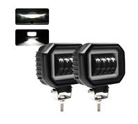 Motorcycle Lights LED 1/2 Piece Fog Round Or Square Headlight For Auto/motor Vehicles And Electric Scooters Arctic 12-80V Arctic V3+ 4 Lenses Dirt Bike Headlight(2piece Square white)