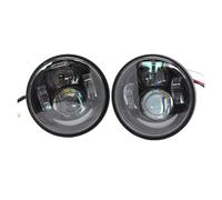 Motorcycle Lights LED 4.65 Inch Black Dual LED Headlight Hi/Low Beam For Dyna Fat Bob FXDF 2008-2015 Motor Headlamp Assembly Day Running Lamp Dirt Bike Headlight