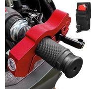 Motorcycle Locks Anti Theft: CNC Heavy Duty Handlebar Throttle Grip Brake Lever Security Motorcycle Lock Universal for Dirt Bike Moped Scooter Motorbike, ATV Alarm Accessories (Red)