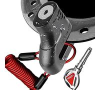 Motorcycle Locks Heavy Duty Anti Theft,Cable Locks with Combination,Heavy Duty Bike Lock with Key,Mini Lock,Wheel Disc Lock,Disk Brake Lock Accessories for Adult Bikes and Cables (Black)