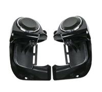 Motorcycle Lower Vented Leg Fairing And 6.5 Inch Speakers Compatible With Touring Road King Electra Street 1983 To 2013(Chrome Grills)