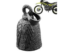 Motorcycle Luck Bell - Vintage Biker Bell, Good Luck Tokens | Guardians Angels with Ring, Cycling Good Luck Protector to Ride a Bell Gift for Motorcycle Enthusiasts, Black, Consulte la descripción