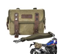Motorcycle Luggage Bag - Canvas Saddlebags for Motorbike, Rear Seat Storage | Multifunctional Waterproof Side Bags, Expandable Tail with Straps and Lockable Compartments, Perfect Touring