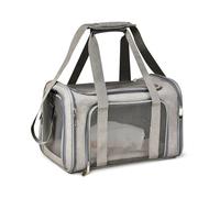 Motorcycle Luggage Bags Dog Carrier Bag Soft Side Backpack Cat Pet Carriers Travel Bags Airline Approved Transport For Small Dogs Cats Outgoing Motorcycles Rear Seat Bag(Grey,L (50x34x34cm))