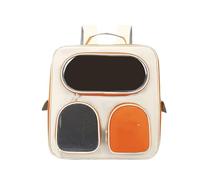 Motorcycle Luggage Bags Large Cat Carrier Lightweight Portable Bag Foldable Outdoor Travel Backpack For Pets Generous Capacity Moto Tail Bag(Orange)