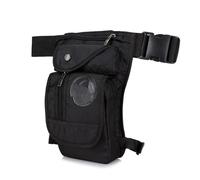 Motorcycle Luggage Bags Men's Canvas Drop Leg Bag Motorcycle Multi-Purpose Messenger Shoulder Belt Hip Bum Waist Fanny Pack for Camping Motorbike Saddle Bag(Black)