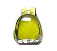 Motorcycle Luggage Bags Transparent Cat Carrying Bags Space Breathable Pet Backpack Portable Puppy Dog Transport Carrier Capsule Bag Pets Motorcycles Rear Seat Bag(Yellow-Without Cover)