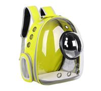 Motorcycle Luggage Bags Transparent Cat Carrying Bags Space Breathable Pet Backpack Portable Puppy Dog Transport Carrier Capsule Bag Pets Motorcycles Rear Seat Bag(Yellow-With Cover)