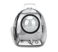 Motorcycle Luggage Bags Transparent Cat Carrying Bags Space Breathable Pet Backpack Portable Puppy Dog Transport Carrier Capsule Bag Pets Motorcycles Rear Seat Bag(Grey-With Cover)